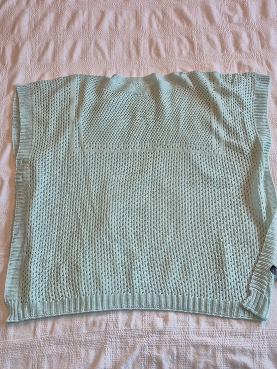 The Paper Store Sweaters - The Paper Store women's One Size open knit sweater vest side buttons NEW